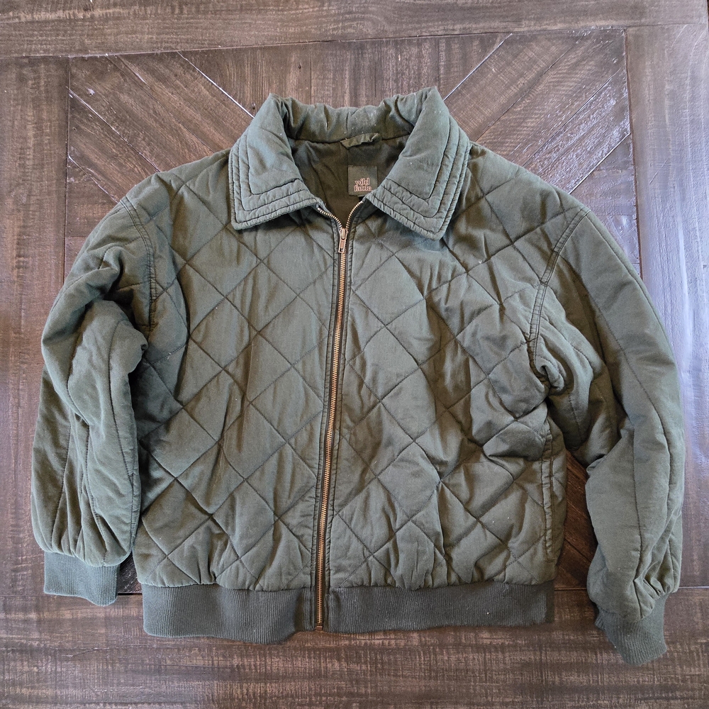 Olive Green Quilted Jacket